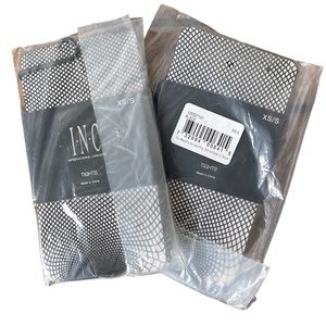 INC International Concepts - 2-Pack Black Fishnet Tights Size Small
